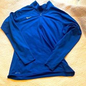 Men’s Nike 1/4 zip Blue Large